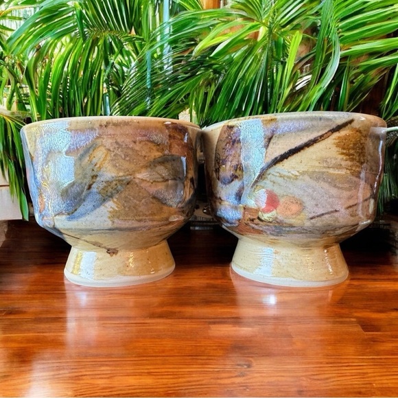 Set of 4 Handmade Stoneware Mugs – Edinbane Pottery Scotland – Footed Cups - Picture 6 of 14